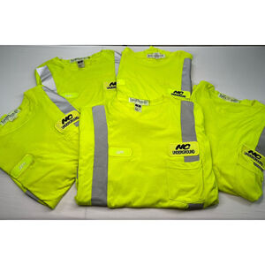 Radians 5 Pack HiVis Reflect Safety Short Sleeve Shirt Mens 2XL Type R/Class 2